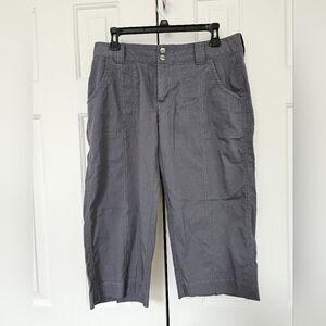 Koppen Pants Women's Size 8 (34x19) Gray Pockets Capri Crop Hiking Outdoor Snaps